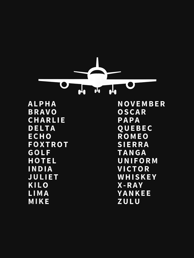 Men Pilot Phonetic Alphabet C172 Airplane T Shirt Aviation Cotton