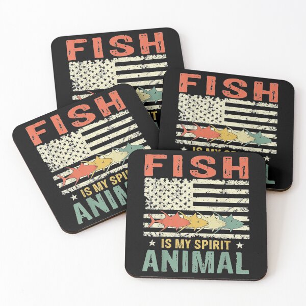 Item preview, Vintage Fish Is My Spirit Animal American Flag designed and sold by maudean.
