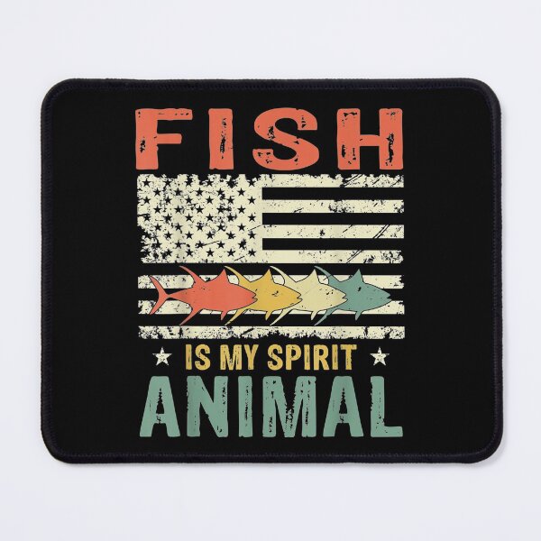 Item preview, Vintage Fish Is My Spirit Animal American Flag designed and sold by maudean.