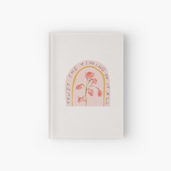 Item preview, Trust the timing of it all - vintage inspired aesthetic pink floral - inspiring positive quote designed and sold by morgansgoods.