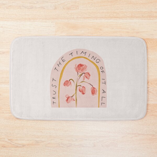 Item preview, Trust the timing of it all - vintage inspired aesthetic pink floral - inspiring positive quote designed and sold by morgansgoods.