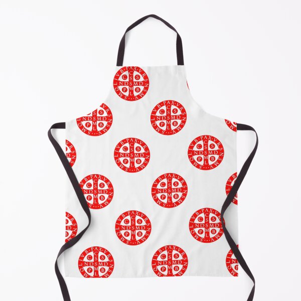Item preview, Cross of St Benedictine Catholic Polka Dots (red) designed and sold by TheCatholicLady.