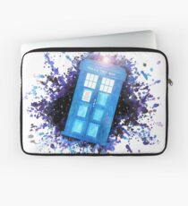 Wibbly-Wobbley Timey-Watercolor (White) Laptop Sleeve