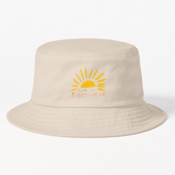 Nature Quote - Positive Inspirational Saying with a Golden Sun Bucket Hat