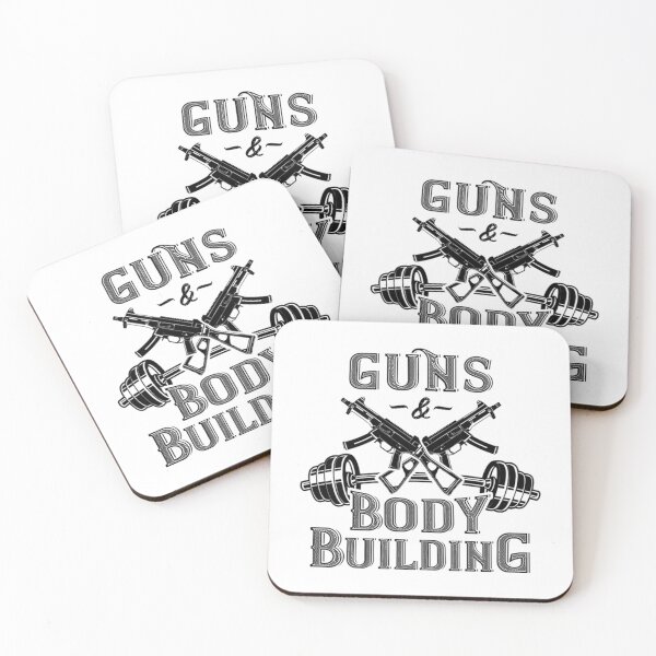 Item preview, Military Workout T-ShirtGuns Bodybuilding Army America Weapon Soldier Veteran Workout Gym Muscles Cool Gangster Military Quote  designed and sold by NewGates.