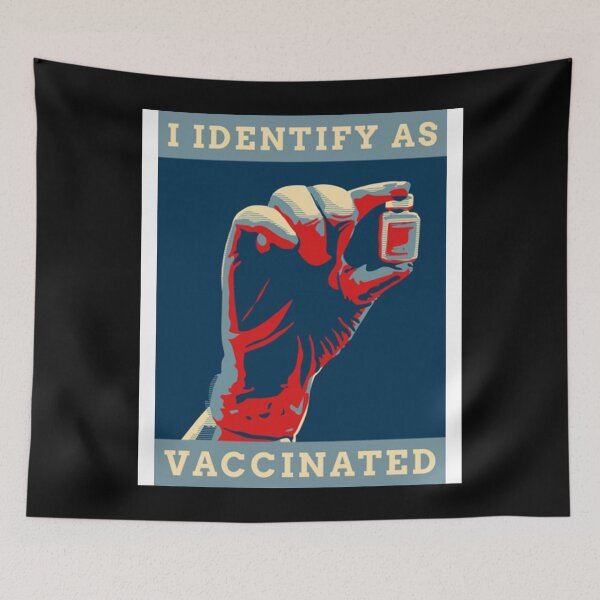 Aperçu de l'œuvre T-shirt VaccinationJe m'identifie comme vacciné créée et vendue par NewGates.