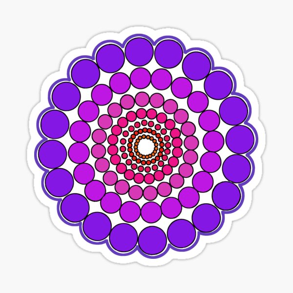 Purple Spectrum Mandala Sticker