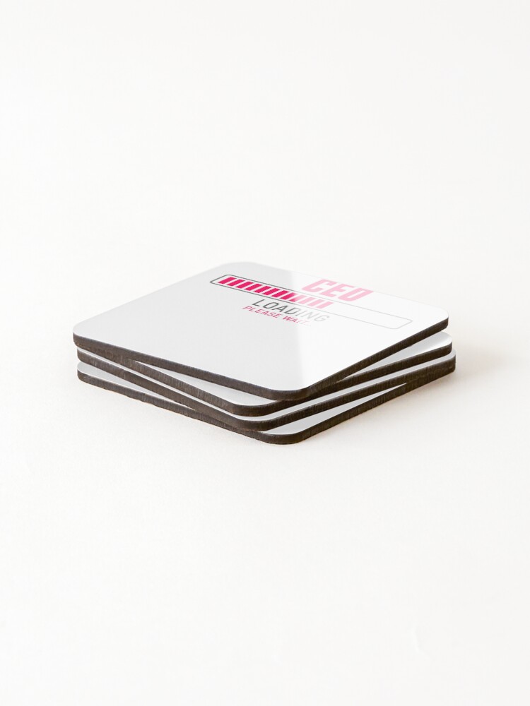Thumbnail 4 of 5, Coasters (Set of 4), CEO - Loading please wait designed and sold by VrajStudio.
