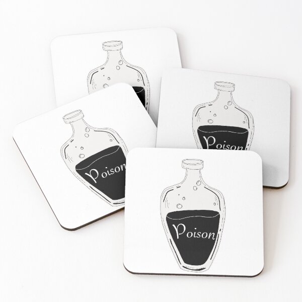 Item preview, Poison Bottle Black and White designed and sold by ravenroe.