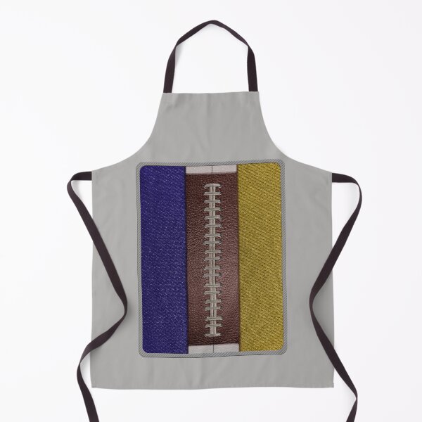 Item preview, Football Purple, Black, Yellow-Gold Team Spirit Patch designed and sold by Michele Engling.