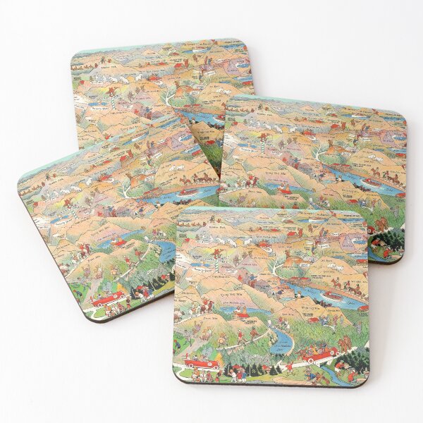 Item preview, 1927 Scheuerle Pictorial Map of Glacier National Park, Montana designed and sold by Gin  Neko.