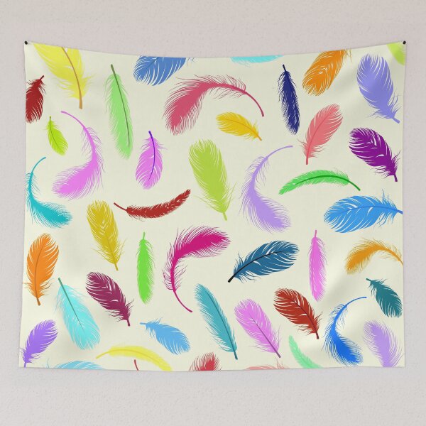 Item preview, Colorful Feather Pattern designed and sold by risingrocket.