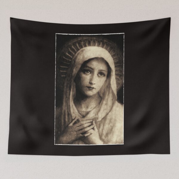 Aperçu de l'œuvre Peinture Vierge Marie Affiche Vintage créée et vendue par BentleyGordon4.