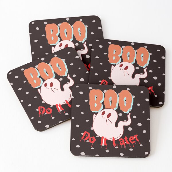 Item preview, Boo Do It Later - Halloween Ghost Boo designed and sold by Cosmic Retro.