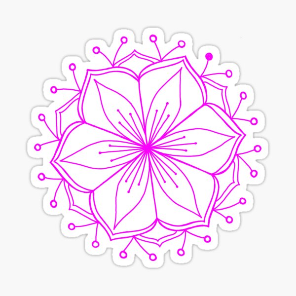 Pink Lotus Mandala Sticker