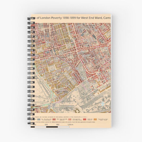 Item preview, Booth's Map of London Poverty for West End ward, Camden designed and sold by ianturton.