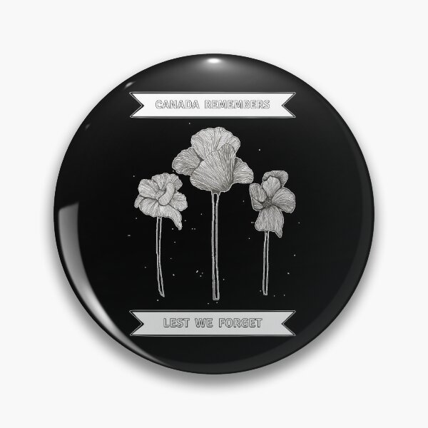 Item preview, Canada Remembers Lest We Forget Hand Drawn Poppy Line Drawing Canadian Remembrance Day designed and sold by H3designs.