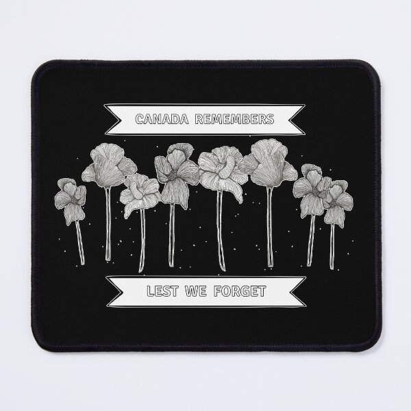Item preview, Canada Remembers Lest We Forget Hand Drawn Poppy Line Drawing Canadian Remembrance Day designed and sold by H3designs.
