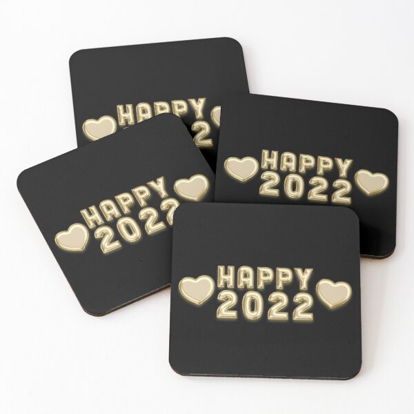 Item preview, Happy New 2022 Year Luxurious Golden Balloons Effect With Hearts designed and sold by Voyshop.