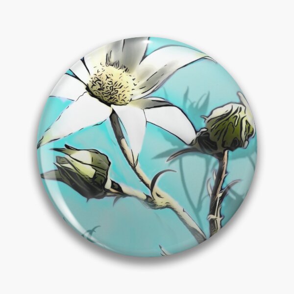 Item preview, Flannel flowers with Aqua background designed and sold by franlynch.