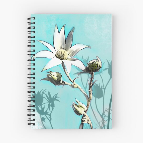 Item preview, Flannel flowers with Aqua background designed and sold by franlynch.