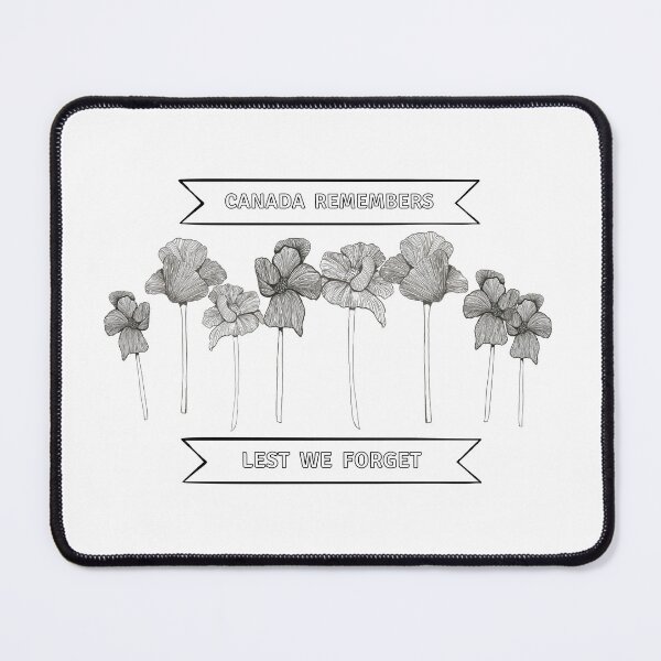 Item preview, Canada Remembers Lest We Forget Hand Drawn Poppy Line Drawing Canadian Remembrance Day designed and sold by H3designs.