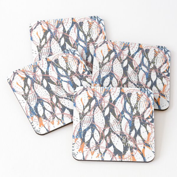 Item preview, Retro Leaves Doodle Pattern designed and sold by LABrizendine.