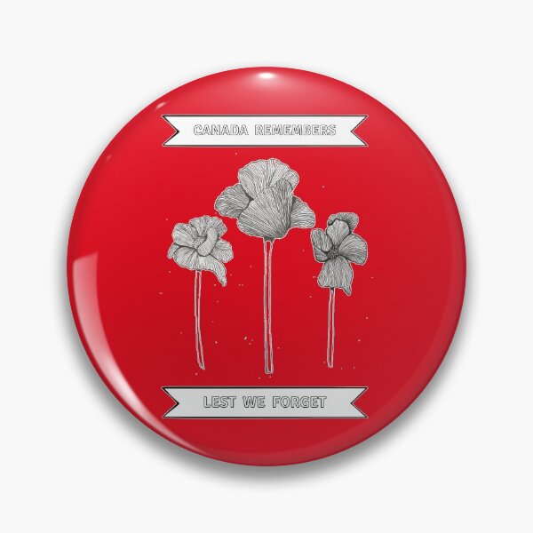 Item preview, Canada Remembers Lest We Forget Hand Drawn Poppy Line Drawing Canadian Remembrance Day designed and sold by H3designs.