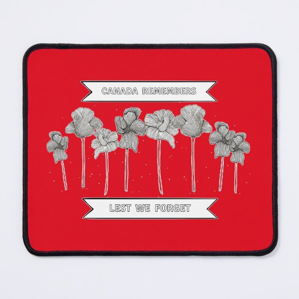 Item preview, Canada Remembers Lest We Forget Hand Drawn Poppy Line Drawing Canadian Remembrance Day designed and sold by H3designs.