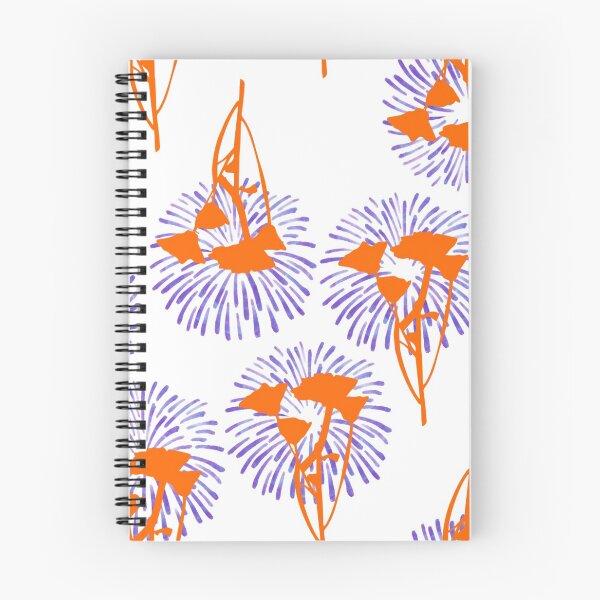 Item preview, Orange Poppies in Blue designed and sold by LABrizendine.