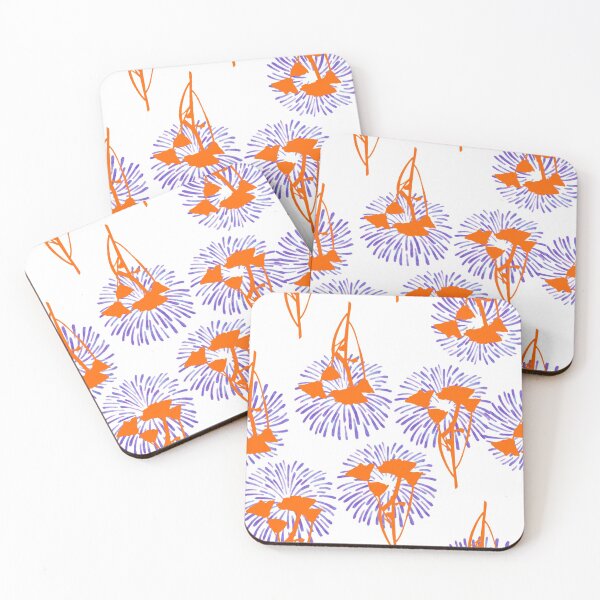 Item preview, Orange Poppies in Blue designed and sold by LABrizendine.