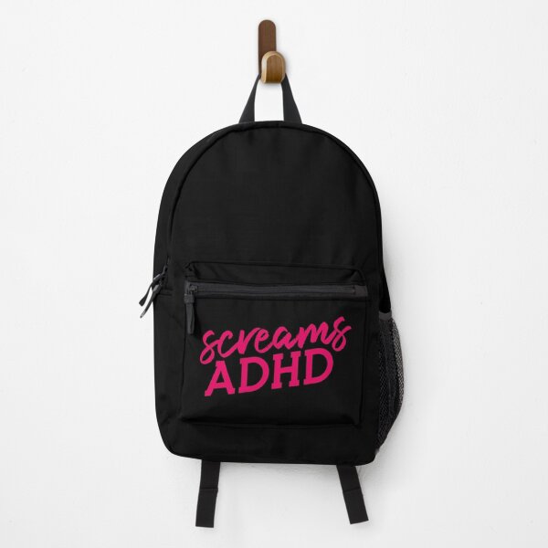 Item preview, Screams ADHD ! Attention Deficit Hyperactive Disorder Hot Red designed and sold by MJDezigns.