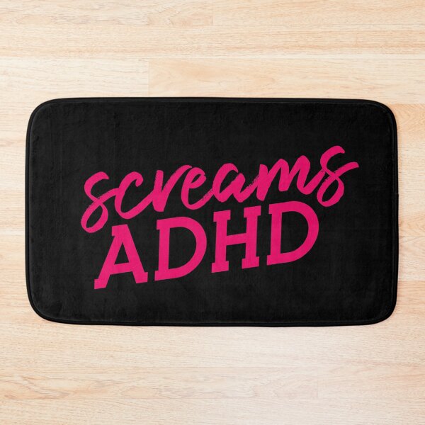 Item preview, Screams ADHD ! Attention Deficit Hyperactive Disorder Hot Red designed and sold by MJDezigns.