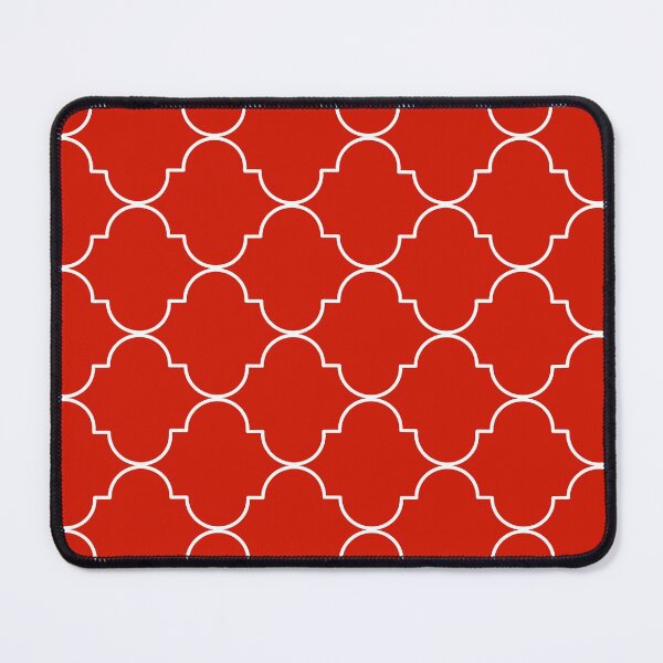 Item preview, Red with White Quatrefoil Pattern designed and sold by Gsallicat.