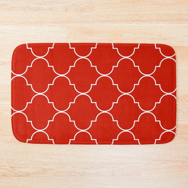 Item preview, Red with White Quatrefoil Pattern designed and sold by Gsallicat.