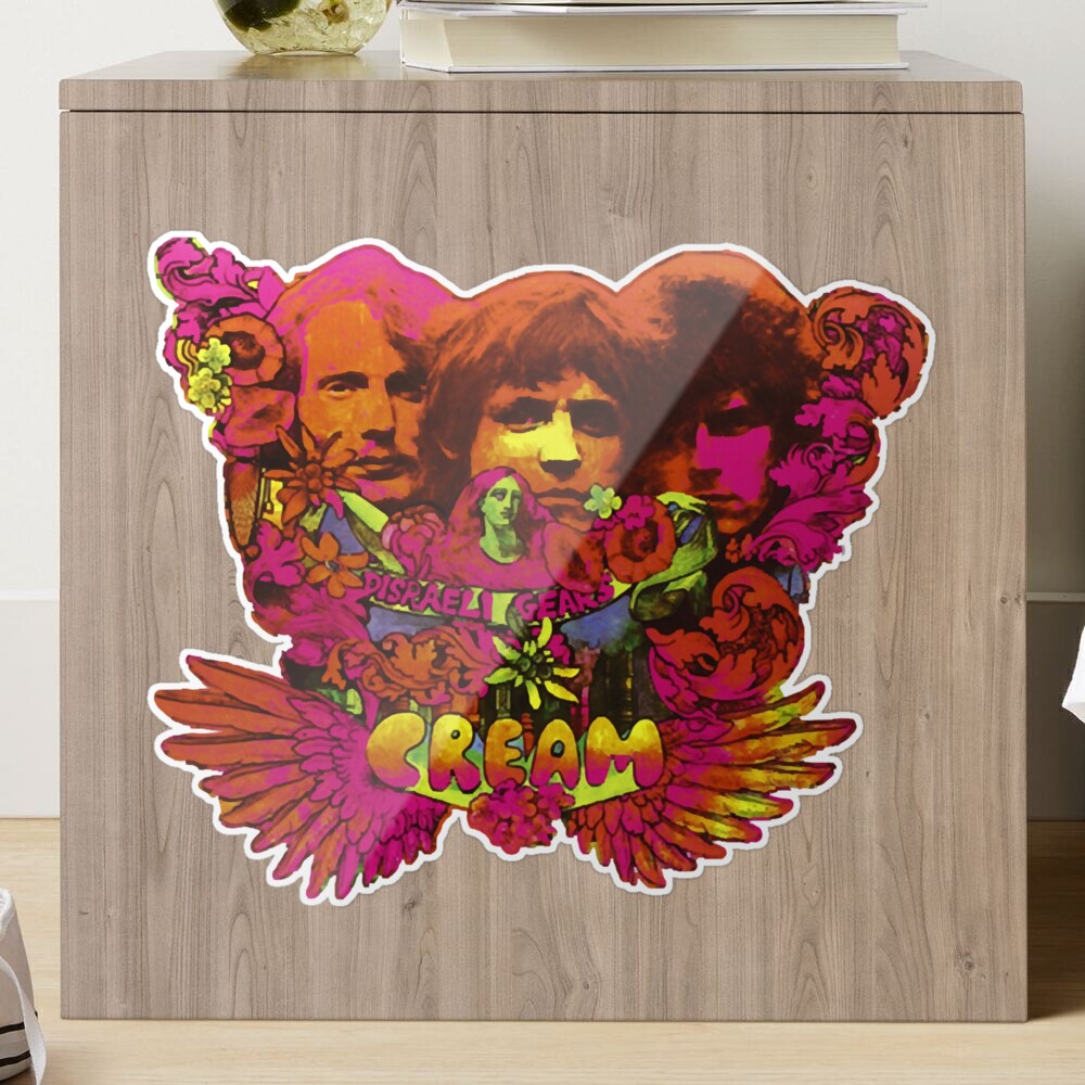 Cream band psychedelic album cover  Sticker for Sale by ShayMcG