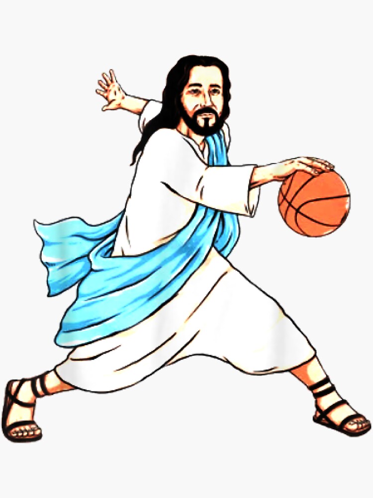 Jesus deals playing basketball