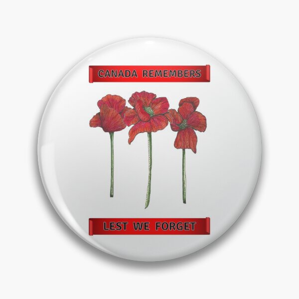 Item preview, Canada Remembers Lest We Forget Hand Drawn Poppy Line Drawing Canadian Remembrance Day designed and sold by H3designs.