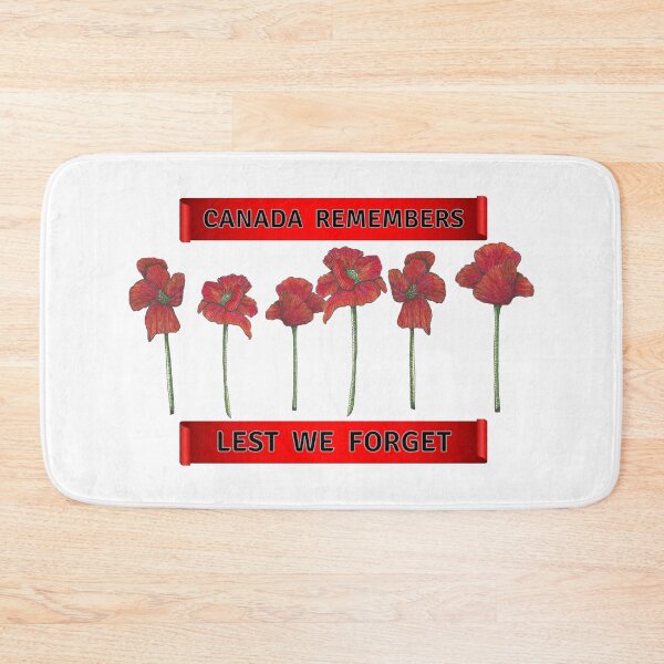 Item preview, Canada Remembers Lest We Forget Hand Drawn Poppy Line Drawing Canadian Remembrance Day designed and sold by H3designs.