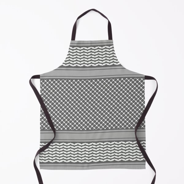 Item preview, Palestinian Keffiyeh Grey and White - كوفية فلسطينية designed and sold by ArabicMerch.