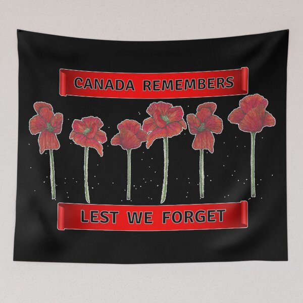 Item preview, Canada Remembers Lest We Forget Hand Drawn Poppy Line Drawing Canadian Remembrance Day designed and sold by H3designs.