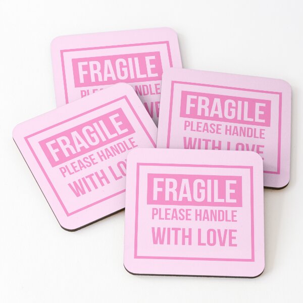 Item preview, Fragile Please Handle with Love and Care | Pink designed and sold by zaykovadesigns.