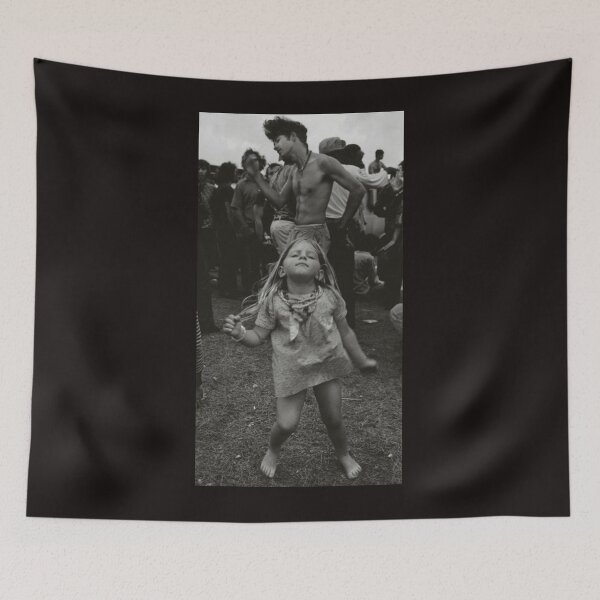 Item preview, petite fille dansant à woodstock Poster designed and sold by BentleyGordon4.