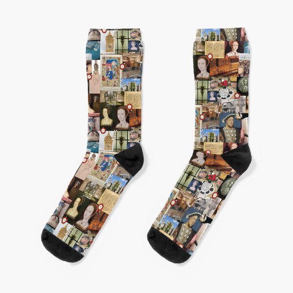 Anne Boleyn Collage Socks