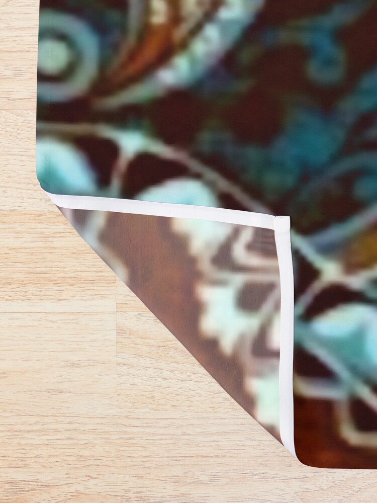 Alternate view of Turquoise Brown Vintage Paisley Shower Curtain