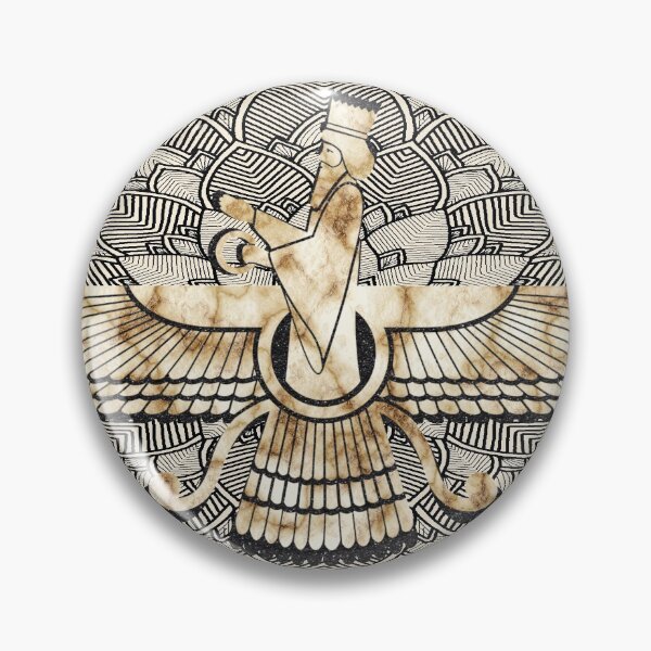 Item preview, Zoroastrian - Zaroaster - Farohar - Farvahar - beige stone designed and sold by hasbeenz.