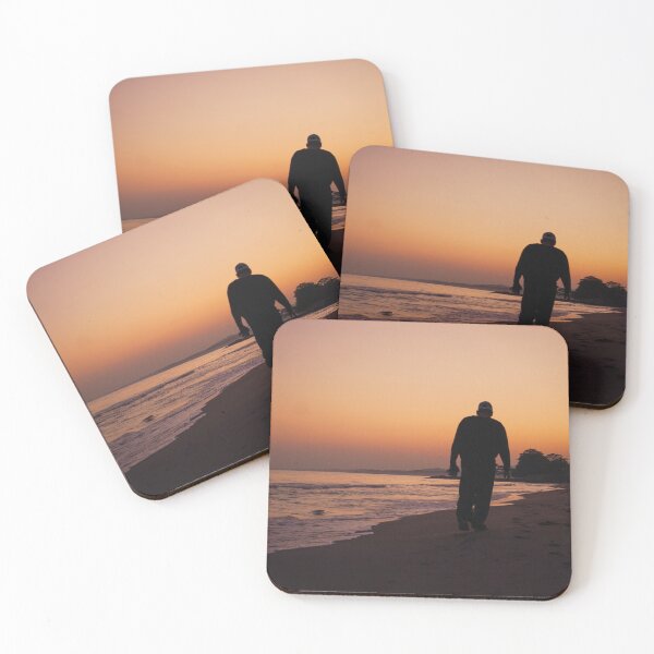 Item preview, Man walking on the beach at sunrise designed and sold by brayanamis.