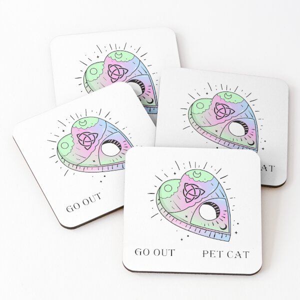 Item preview, Cute Pastel Goth Ouija Planchette - Pet Cat designed and sold by SpookyCupcake.