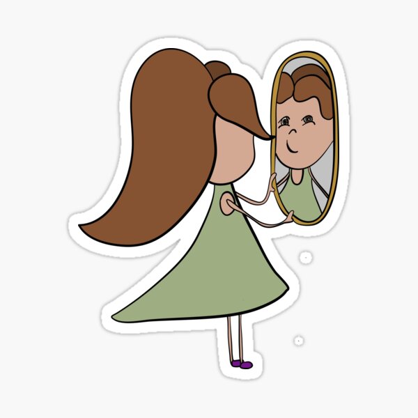Looking into the mirror Sticker