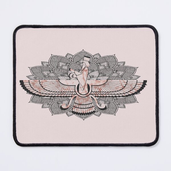 Item preview, Zoroastrian - Zaroaster - Farohar - Farvahar - rose stone designed and sold by hasbeenz.